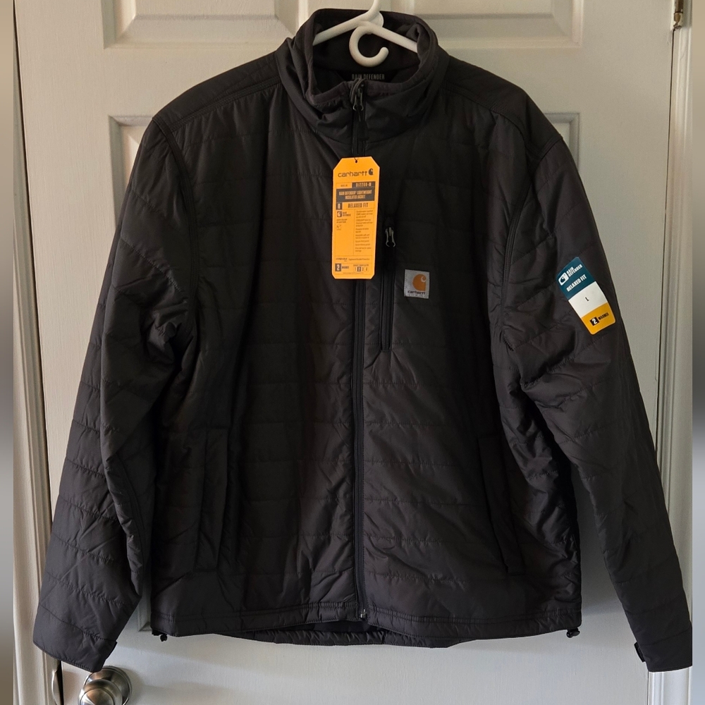 NWT Men's Rain Defender Insulated Jacket, Size Large, Charcoal
